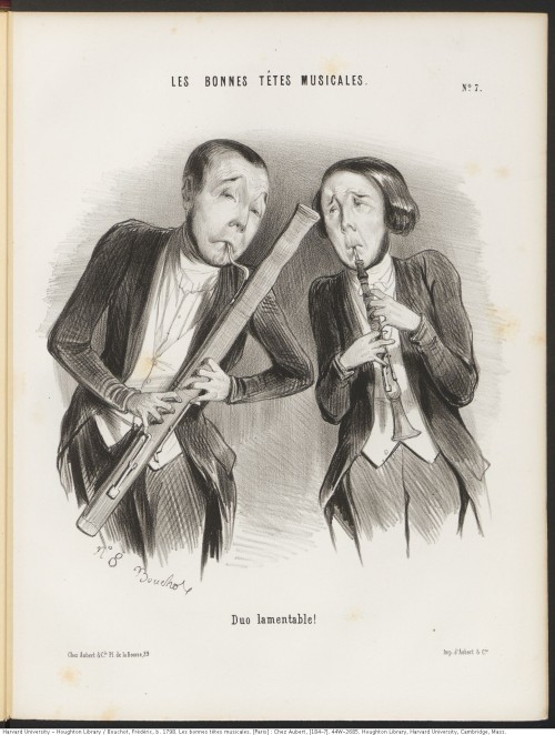 Bouchot, Frédéric, 1798- Les bonnes têtes musicales, [ca. 1840] *44W-2685Houghton Library, Harvard U