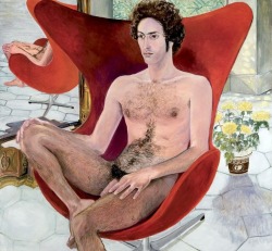 thunderstruck9:   Sylvia Sleigh (American, born Wales, 1916-2010), Paul Rosano in Jacobsen Chair, 1971. Oil on canvas, 52 x 56 In. 