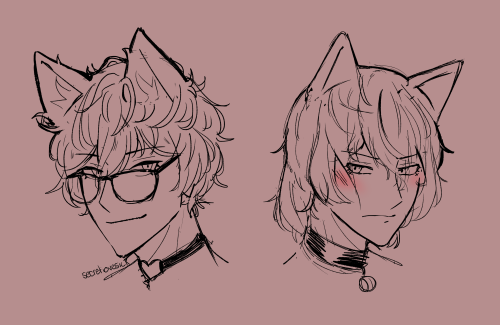 secretiovesick:

catboys akeshu, because both of them are cat boys in their own way 