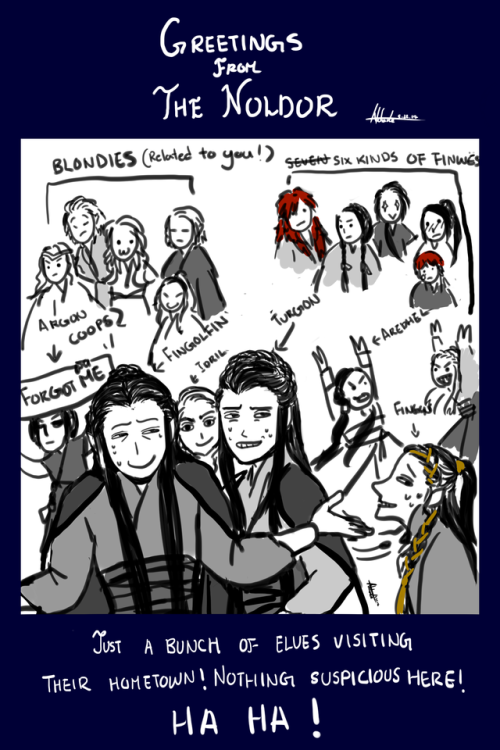 swaggins-of-swagend: “We’re not suspicious!” said Fingolfin, suspiciously. “