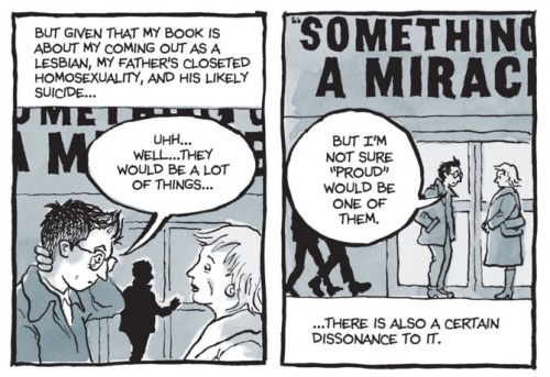 fun-home:  “Last year, Alison Bechdel’s comic-book memoir Fun Home became an extraordinarily moving musical at the Public. To mark its transfer uptown to Circle in the Square (where it opens on April 19), we asked Bechdel about seeing herself, her