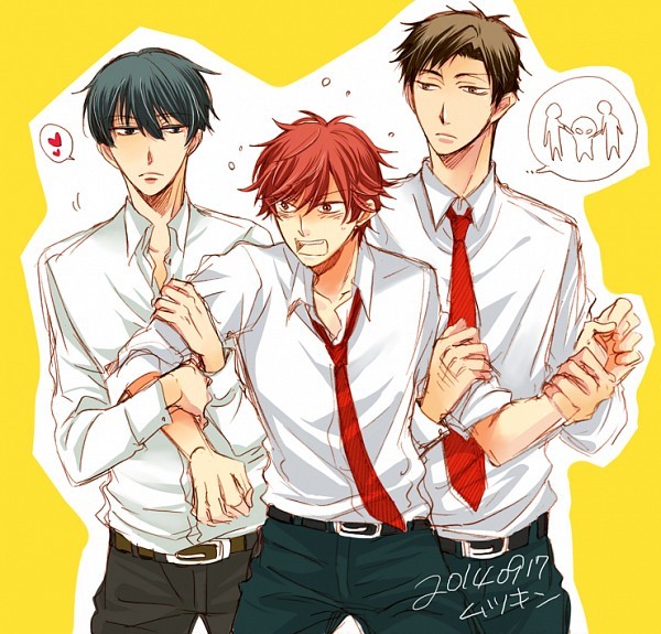 epicrandommoments:  The nozaki brothers &amp; mikorin ♡