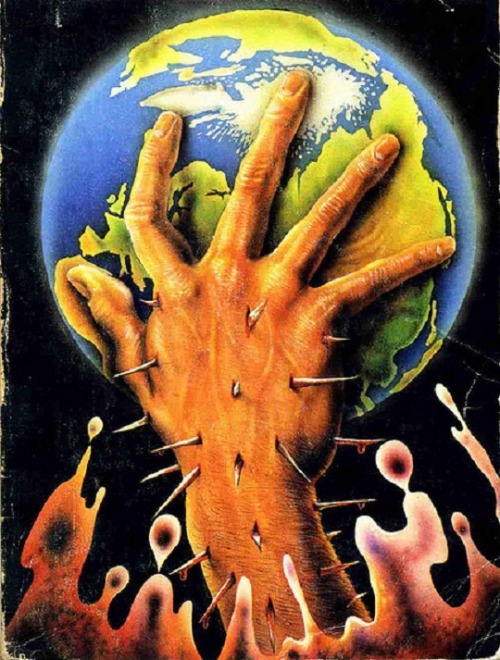 70sscifiart:Happy Earth DayCheck mate flat earthers