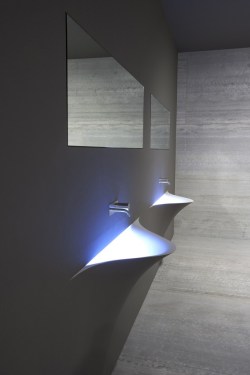 n-architektur:  Silenzio Wall-integrated Sink  Domenico De Palo 