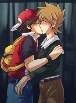 geneseedraws:  Red goes for in for it!! (ง •̀ω•́)ง✧ レグリのキスを描くのが好きなんだよ！  