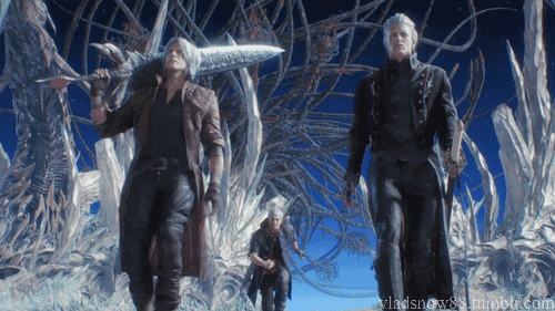 Dante, Vergil, Nero – Devil May Cry 5  I can watch this forever.