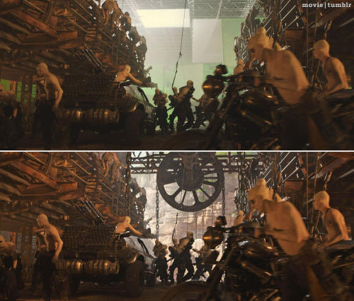 Sex movie:  Mad Max: Fury Road (2015) VFX Before pictures