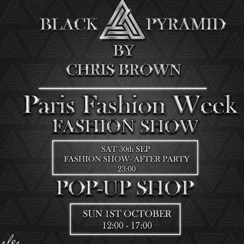#ChrisBrown #BlackPyramid #TeamBreezy #ParisFashionWeek #PFW #Clothes #Clothingline