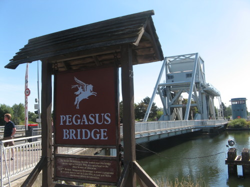 Pegasus Bridge, at the town of Ranville. The bridge was crucial to stopping German forces reinforcin