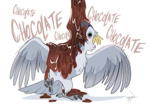 keep animals away from . #cockatoo #bird #chocolate #doodle #digitalart #characterdesign #cartoon #a