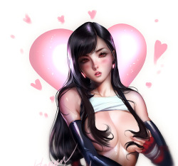 realms-of-fantasy:    Tifa valentine pinup .teaser.  