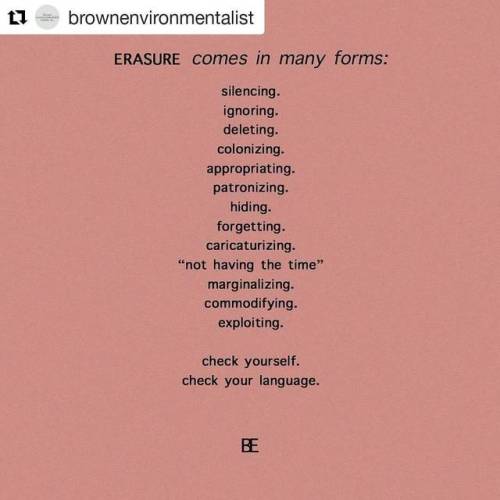 #Repost @brownenvironmentalist (@get_repost)・・・Erasure. We see examples of this historically and (ve