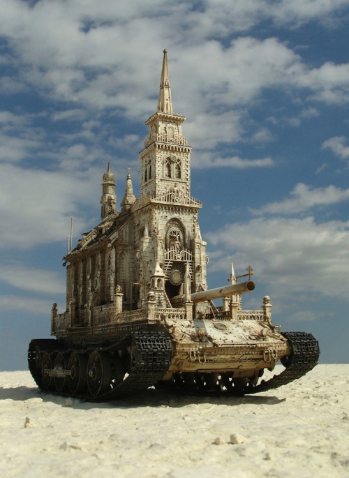 ianbrooks: ChurchTanks by Kris Kuksi People like to talk about how important the separation of churc