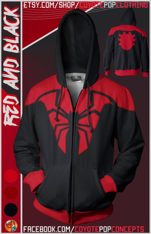geek-studio:These awesome Superhero Hoodies by Coyote Pop are available for preorder until January 23rd! I really want that Spider-Gwen one