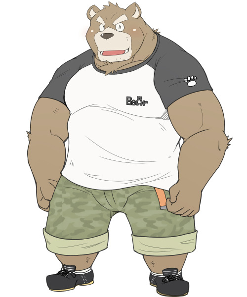 shiike999:  クマにBEARのTシャツ（ただし、体型はBEEF）