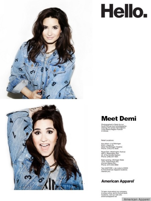 Demi Lovato for American Apparel 