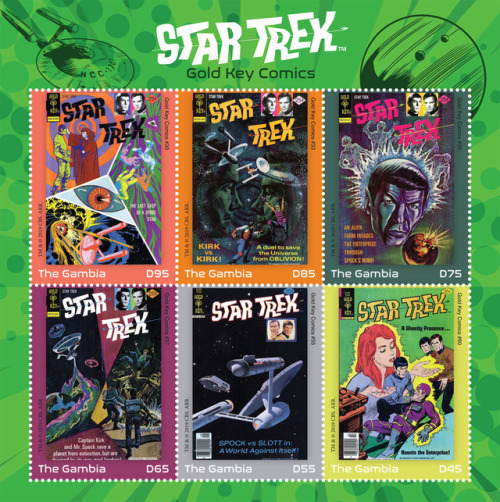 Gold Key Comics covers are the subjects of the latest Star Trek postage stamp release! 