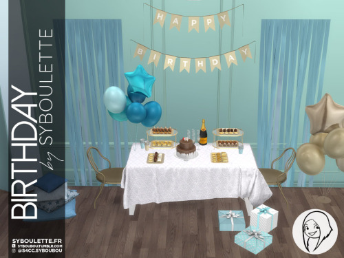 syboubou:BIRTHDAY SETToday is my birthday ! For the occasion, I made a set for decorating a birthday