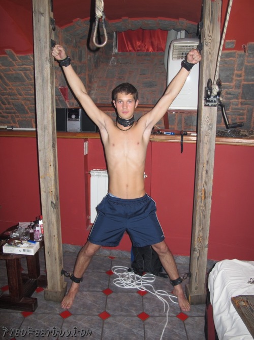 notjustbondage:19 year old Pasha from 2012. Love this guy’s fit body. All credit goes to tiedfeetguy