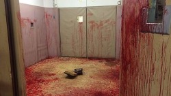 any-other-ghost:  @sixpenceee Would you believe that this is not a crime scene, but a room in a vet surgery after a horse has had a nose bleed 