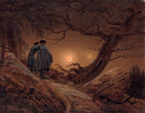 Two Men Contemplating The Moon - Caspar Friedrich, 1819