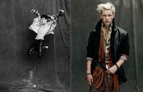 thefashionisto:  Sylvester Ulv & Sebastian Friberg Wreck Havoc for Numero Homme China Cover Story Modern Bohemian–Nathalie models Sylvester Ulv and Sebastian Friberg star in the fall/winter 2013 c…View Post