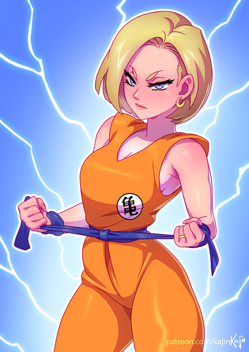 kajinman: I suppose that No.18 occasionally wears the krillin´s mutenroshi suit because reason