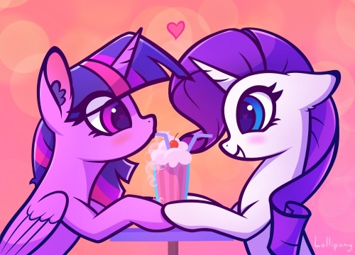 Lollipony:  Some Silly Horse Love :3  Also Twilight’s Blowing Bubbles Cuz That’s