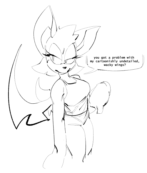 the-hydroxian-artblog:two methods for drawing Rouge, both equally correct and good 