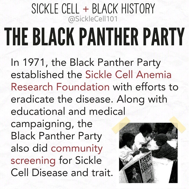 sicklecell101:  Sickle Cell and Black History Month   The #BlackPanthers not only