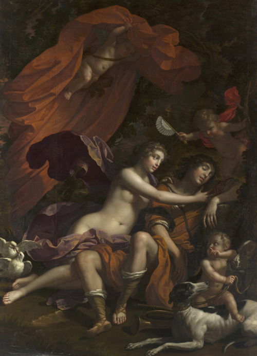 hildegardavon: Benedetto Gennari II, 1633-1715 Venus and the sleeping Adonis, ca.1677/78, oil on can