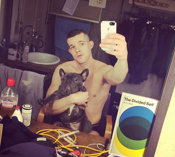 unicorncrackaddict:  Russell Tovey and his french bulldog Rocky. *swoon* X 