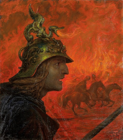 hadrian6: The War. 1907. Hans Thoma. German 1839-1924. oil/canvas.      hadria