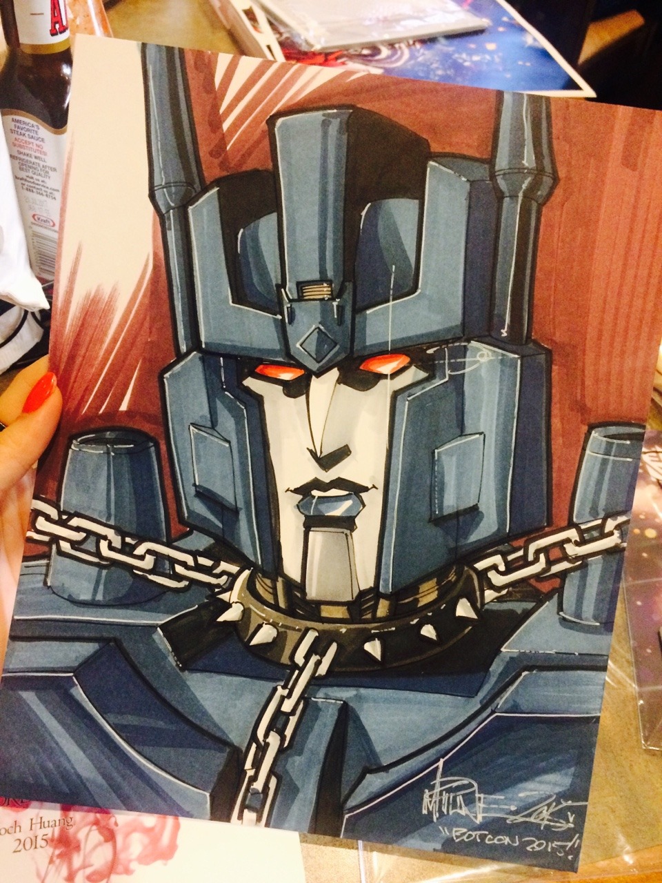 kaminest:  I got everything I wanted from Botcon today….. (Muffled cry) I commissioned