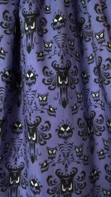 Haunted Mansion Wallpaper dresses and skirts now available.www.frockasaurus.com