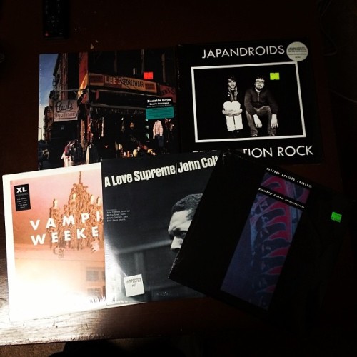 play-catside-first:  suburban-gentleman:  Outside of my mom’s awesome collection, here is my first series of vinyls for my own collection #vinyl #records #music  Looks like a great start!