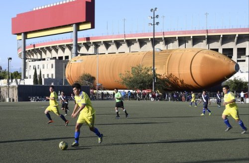 Last Space Shuttle External Tank Arrives At California Science Center.