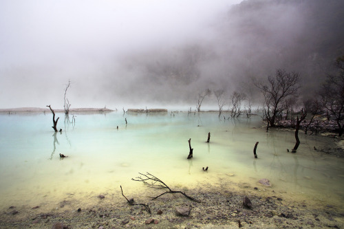 sin4jesus:Kawah Putih lake, Hank888 “The Kawah Putih site was opened to visitors in 1987.