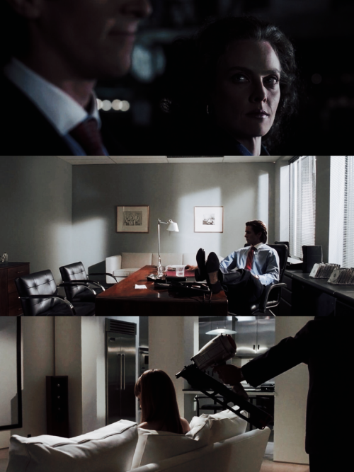 imagine-cinema:  There is an idea of a Patrick Bateman; some kind of abstraction. But there is no real me: only an entity, something illusory. And though I can hide my cold gaze, and you can shake my hand and feel flesh gripping yours and maybe you can