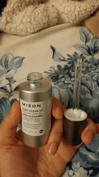 Mizon dust clean up peeling serum 4% 4/5 Good: gently exfoliates, softens skin, automatic pipette, g