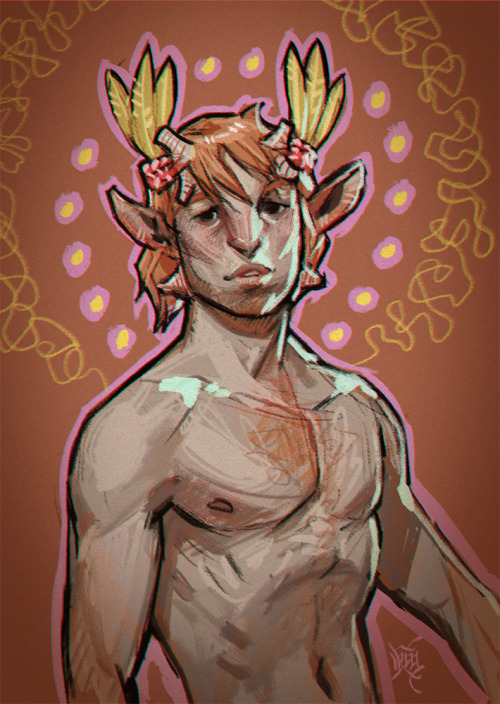 a young silenid; a kind of satyr with less hair and more wine