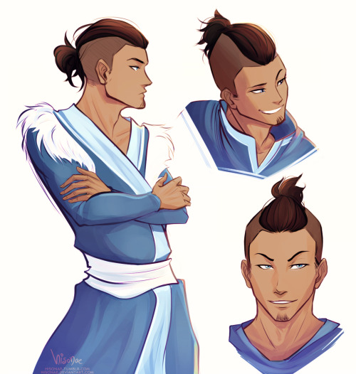 hisonae: My take on older sokka.. I love drawing the Gaang in their 20s!!