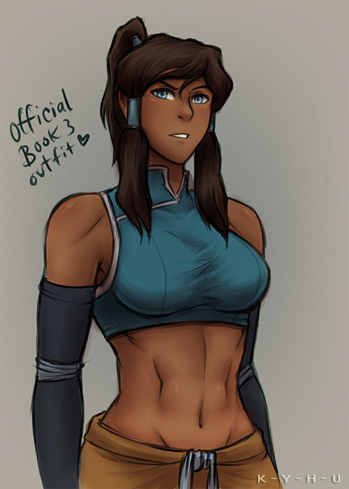 k-y-h-u:   oh hey guise look here’s a first look at Korra’s new outfit for Book 3 ʘ‿ʘ  I can dream ok  NOW MAKE IT NOW!
