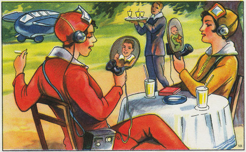 retrogasm:  1930’s cell phones. adult photos