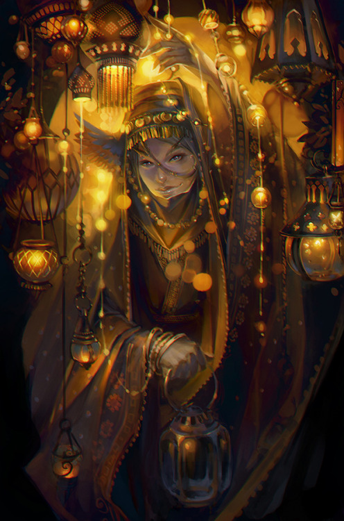 cyrail: quinshiart: Lanterns by oione Featured on Cyrail: Inspiring artworks that make your day
