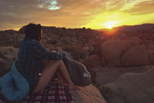 Waking up on a late Spring morning in Joshua Tree can be, no joke, magical.Jamie in Joshua Tree Nati