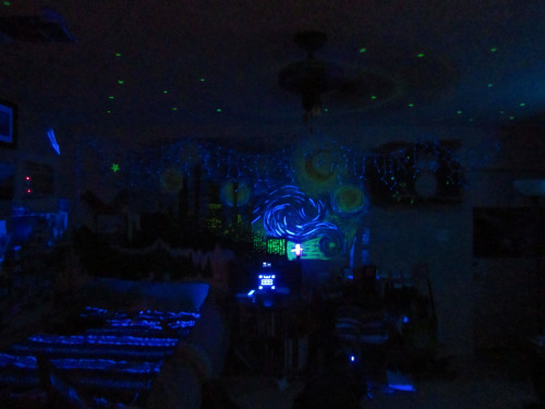 like-vanilla: wellmetkinsman: I wonder what Vincent Van Gogh would think of my bedroom [[STARRY NIGH