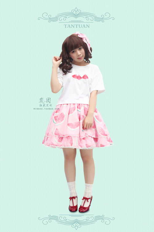 truth2teatold: Miwako Eat Watermelon with Me! series preorder - jumperskirt, skirt, cutsew, hair cl