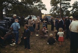 nemfrog:Crowd eating free barbeque dinner at the Pie Town, New Mexico Fair. Lee Russell. October 1940. Farm Security Administration. LOC. 