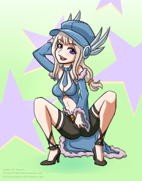  Ragnarok Online OC Jackie  Jackie request of their character from Ragnarok Online to be created. Stalker class.“Jackie  is a naughty girl with seductive purple eyes and miniscule blue  clothing, showing lots of sensitive skin especially of her